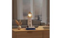 Lighthouse Night Light Tabletop Lighthouse Lamp Night Light with Sailor Figurine Ambient Sculptural for Bedroom, Bedside Table