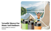 USB Charging Cable Portable Electric Shower PVC Hose Rechargeable Shower Pump Ribbed Design