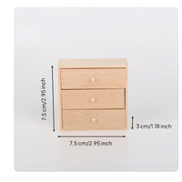 Unfinished Miniature Wooden Cabinet DIY Dollhouse Cabinet Paintable Dollhouse Cupboard Realistic for Collectors