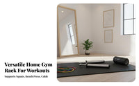 Cable Pulley System Squat Rack Commercial Grade Strength Rack with Cable Pulley System Heavy Duty Multi-Functional Squat Cage for Fitness Enthusiasts