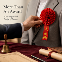 Commendation Rosette Ribbon Flower for Military Service and Academic Achievement