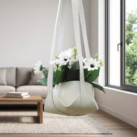 Leather Hanging Planters, Nordic Hanging Planters for Home Decor, Sturdy Leather Strap Hanging Planter, Indoor Outdoor Plant Hanger