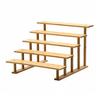 Space-Saving Tiered Step Shelf Natural visual & design multi-level Collectible Riser Sturdy Construction Display Stand Easy to Assemble for Home Organizers, Office Workers, Desktop, countertop, Windowsill, Study Room