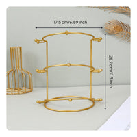 Metal Tiara Showcase Stand Elegant Design Tiara Display Stand Space-Saving Bridal Headdress Rack for Livestreaming