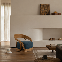 Rattan Chair, Lounge Chair, Single-seat Chair, Wicker Chair, With Armrests, High Back, For Hotel Lobby, Living Room