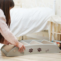 Foldable Dog Steps Sturdy Design Folding Pet Stairs Heavy Duty Non-Slip Pet Ladder for Small Dogs, Senior Pets, High Furniture Access, Bedside