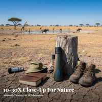 50mm Large Objective Lens 10-30x50 Zoom Monocular Tripod Mountable Zoom Monocular Low Light Handheld Bird Watching Tele Mobile Device Compatible for Travelers, Outdoor Adventurer S, Camping, Traveling, Sightseeing