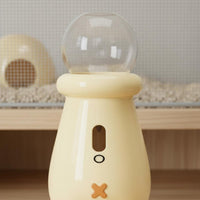 2-in-1 Water and Food Dispenser Cute Shape Hamster Water Bottle and Food Bowl Anti-Leak Small Animal Feeding Station