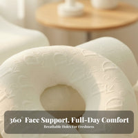 Memory Foam Core Prone Position Face Cradle Removable Zippered Cover Massage Table Pillow Easy to Clean for Estheticians, Home Users