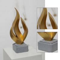 Flame Sculpture Modern Tabletop Ornament Contemporary Flame Statue for Interior Designers, Cabinet