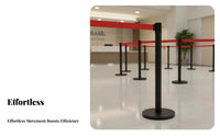 Heavy Duty Base Retractable Belt Stanchion Wear-Resistant Stainless Steel Queue Pole Belt Barrier Post for Event Organizers, Security Personnel, Business Owners, Airports, Hotels, Exhibition Halls, Retail Stores