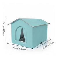 Outdoor Cat House Water-Resistant Cat Shelter Windproof for Garden