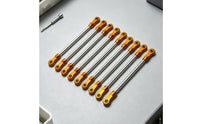 8 Pieces RC Linkage Set with Metal Ends Adjustable Tie Rod Kit Shiny Link Rod for Hobbyists