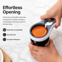 Jar Opener, Arthritis Jar Opener, Easy Grip Jar Opener for Weak Hands, Multi-functional 16.5cm PP Non-Slip Kitchen Gadget