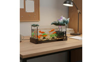 Housewarming Gift Chinese Design Rockery Aquatic Pet Aquarium Relaxing Sound Feng Shui Water Feature Aquarium Soothing Atmosphere Tabletop Fountain Aquatic Pet Aquarium Easy Maintenance for Living Room, Office