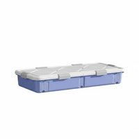 With casters Under-Bed Rolling Container Wheeled Design Rolling Storage Bin Low height Underbed Box Large Capacity for Students, Apartment Dwellers, Homeowners, Bedroom, Dorm Room, Closet