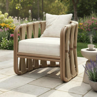 Rattan Sofa Set Woven Design Weather-Resistant Patio Sofa Balcony Chair Set Comfortable Cushions Wicker Patio Couch Space-Saving