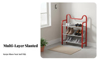 Multi-Tier Shoe Rack Space-Saving Narrow Shoe Shelf Easy Assembly for Apartment Dwellers, Homeowners, Entryway, Hallway, Dorm Room