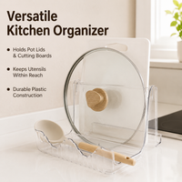 Lid Stand, Multi Functional Pot Lid & Utensil Rest, Heat Resistant Non-Slip Kitchen Organiser, Modern Minimalist Spoon Rest