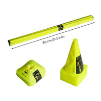 Football Training Marker Set Hollow Marker Poles with Cones Agility Training Set Flat Equipment Lightweight for Coaches
