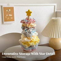Hair Tie Organizer Vertical Solid Wood Compact Storage for Dresser