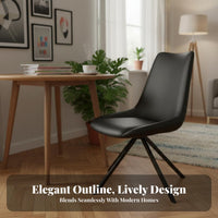 paddinged Seat Upholstered rotate Armchair Modern Design Dining Seating Supportive spine supportrest Household Furniture space-saving for Apartment Dwellers, Interior Designers, Kitchen, Restaurant, Living Room, study corner