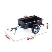 1/24 Scale RC Trailer Upgrade Part Metal Cargo Hauler