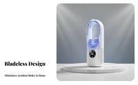 Compact Design Bladeless Misting Fan Lightweight USB Desktop Fan Quiet Operation for Students, Office Workers, Dorm Room, Bedroom