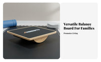 Sturdy Wood Construction Wooden Wobble Board 360° Rotation Exercise Balance Board 15 Degree Tilt Core Stability Instructor Versatile for Children, Athletes, Seniors, Home Gym, Office