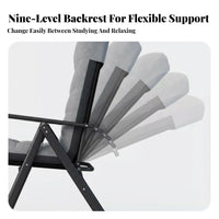 Reclining Lounger with Footrest High spine support Computer Chair Ergonomic Design