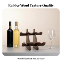 Wooden Vino Rack Stable Structure Solid Wood Vino Display Space-Saving Freestanding Bottle Rack for Homeowners, Adults, Living Room, Kitchen, Cabinet
