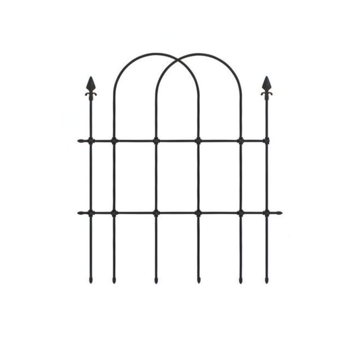 Metal Garden Trellis Rust-Resistant Climbing Flower Support Frame Climbing Plant Stand Easy to Install Arched Top Plant Trellis