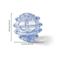 Glass Flower Stem Holder Clear Bud Vase with Twisted Glass Loops Bud Vase Artistic Decorative for Florists, Table Centerpiece