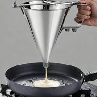Conical Batter Dispenser with Stand Commercial Batter Dispenser with Press Handle Stainless Steel Funnel for Culinary Professionals