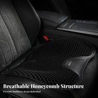 All-Season Use Silicone Car Seat Cushion Cooling Effect Breathable Non-Slip Seat Pad for Drivers, Gamers, Long Drives, Daily Commute, Travel