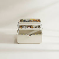 Tool Storage Box Compact Folding Tool Box Foldable Toolbox Sturdy Organizer Transparent for DIYers, Home Repair, Garage