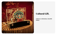 Creative Gift Tear-Remove Paper Sculpture Notepad Chinese Design 3D Paper Art Calendar Exquisite Details for Artists, Adults, Bedroom