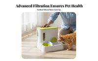 Wet & Dry Separation Automatic Pet Food and Water Dispenser Easy to Clean 2-in-1 Pet Feeder and Waterer Detachable Design for Cats, Vacation