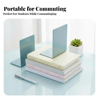Foldable Expandable Bookend Portable Book Stand Space-Saving Desktop Organizer Sturdy for Students, Office Workers, educators, Study Room, School, book holder, Library