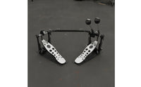 Double Bass Drum Pedal Adjustable Double Bass Pedal with Connecting Rod Heavy Duty for Drummers, Rehearsal
