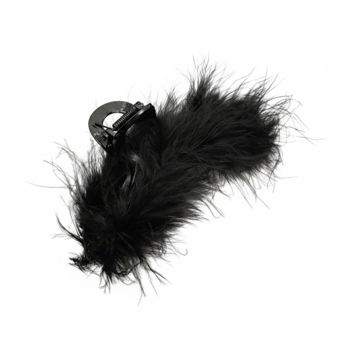 Feather Grip Fastener Elegant Exotic Feather Fastener Soft Hair Jaw Stylish Versatile for Women, Special Events