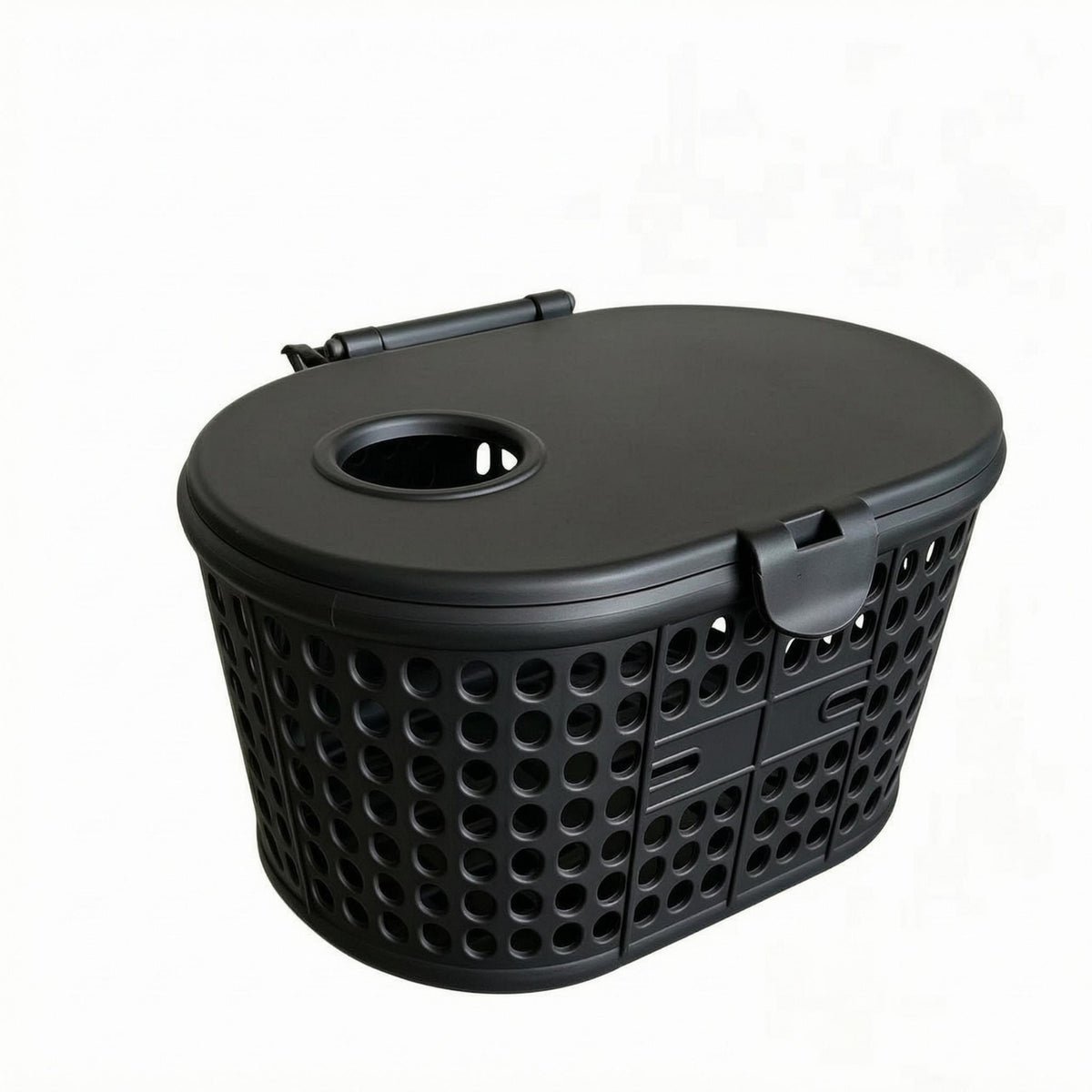Rear Scooter Basket Molded Plastic Scooter Storage Box Fitted Lid Perforated