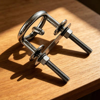 Stainless Steel Rope Pull Fitting Twotwo-Column Design Lustrous Gray Rope Pull Fitting Threaded Fasteners