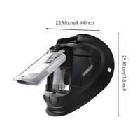 Fusing Helmet with Flip-up Lens Fullcomplete-Coverage Auto-Darkening Fusing Headgear Heat-Resistant Guarding Gear for Fabricators, Garage