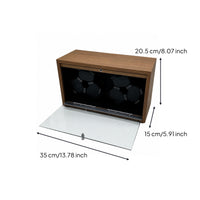 Automatic Watch Winder with LED Light 6-Slot Watch Winder Cabinet Silent Timepiece Low-Noise for Bedroom