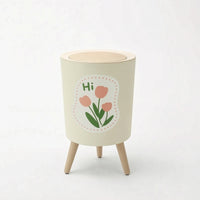 Lightweight Press Top Trash Can Spring-Open Garbage Bin with Lid Sturdy Waste Basket Easy to Clean for Bedroom, Living Room