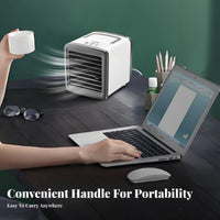 Portable Air Conditioner Fan Humidifying Small Fog Air Chiller Multi-Adjustable Settings Desktop Cooling Fan for Dorm Room, Office, Bedroom