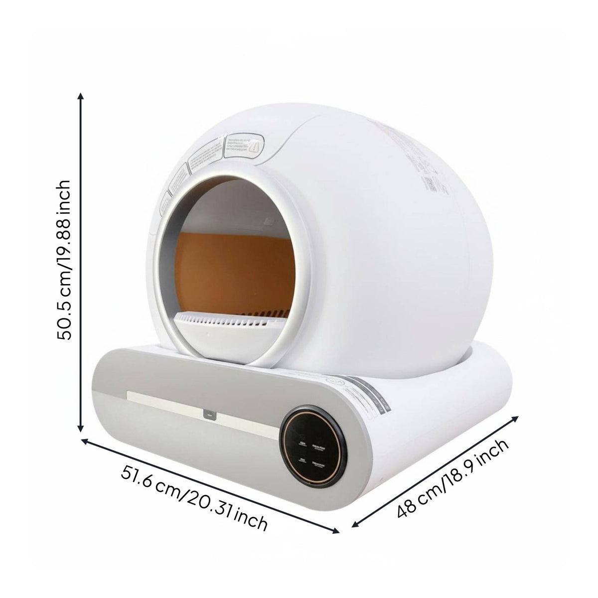 Extra Large Capacity Smart Self-Cleaning Litter Box Safety Sensors App-Controlled Litter Box Easy to Clean for Travel