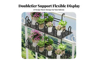 Railing Planter Rack Weather-Resistant Railing Planter Basket Rustproof for Deck