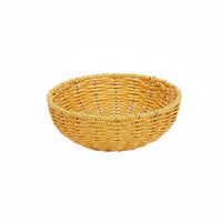 Multi-Purpose Round Drainage Basket Breathable Design Plastic Weave Basket Easy to Clean Household Storage Reusable for Kitchen, Living Room